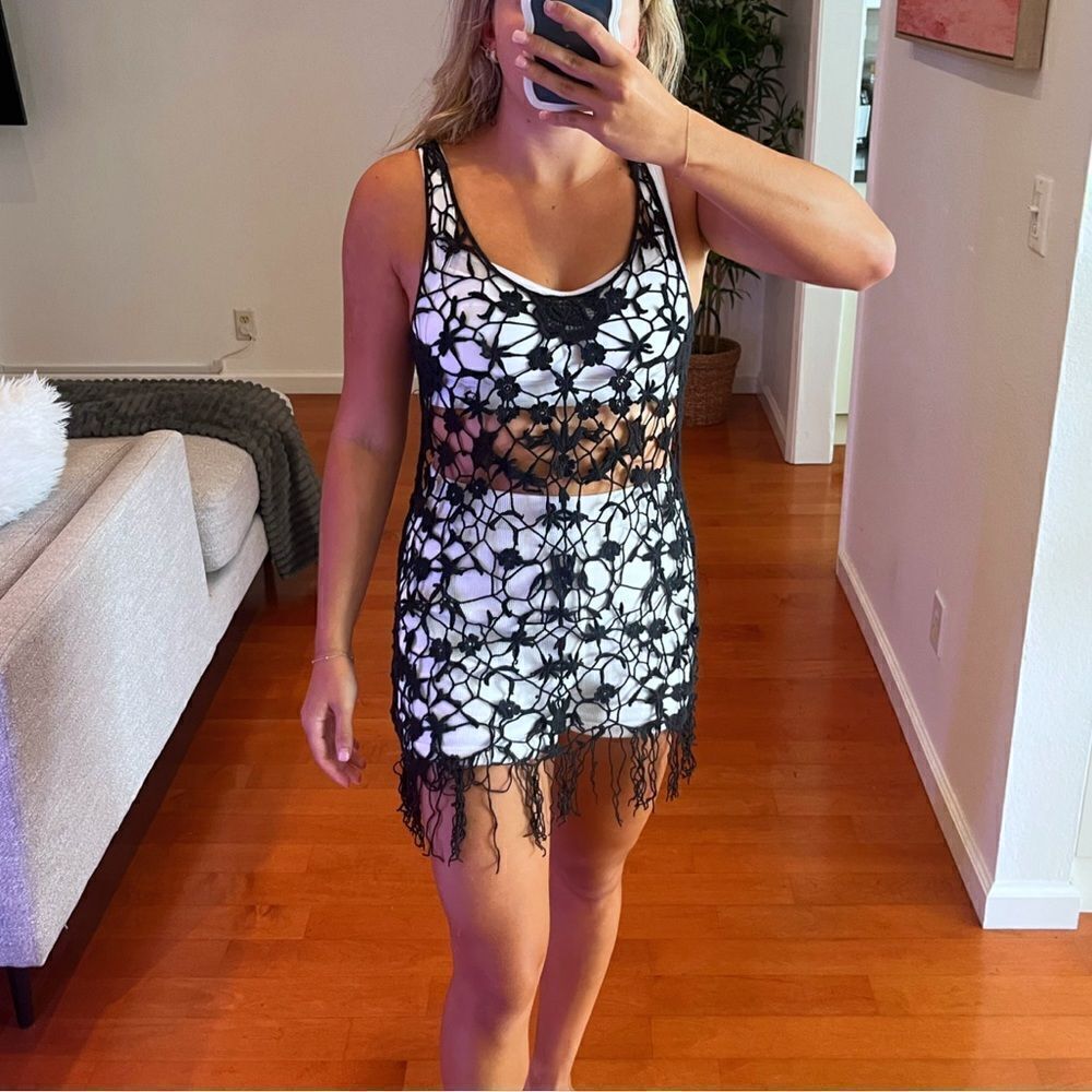 Free People Crochet Dress Swim Cover